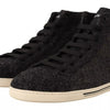 Dolce & Gabbana Gray Wool Cotton Casual High Top Sneakers