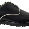 Dolce & Gabbana Black White Leather Formal Dress Shoes