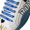 Dolce & Gabbana Blue White Printed Portofino Melt Sneakers