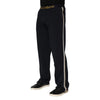 Dolce & Gabbana Black Modal Spandex Straight Logo Trouser Pants