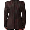 Dolce & Gabbana Black Brown Stripe Single Breasted Blazer