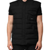 Dolce & Gabbana Black Sleeveless Parka Logo Plaque Jacket