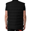 Dolce & Gabbana Black Sleeveless Parka Logo Plaque Jacket