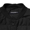 Dolce & Gabbana Black Sleeveless Parka Logo Plaque Jacket