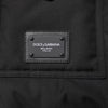 Dolce & Gabbana Black Sleeveless Parka Logo Plaque Jacket