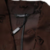 Dolce & Gabbana Brown Polyester Logo Monogram Coat Jacket
