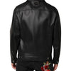 Dolce & Gabbana Black Polyester Button Down Biker Jacket