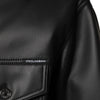 Dolce & Gabbana Black Polyester Button Down Biker Jacket
