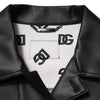 Dolce & Gabbana Black Polyester Button Down Biker Jacket