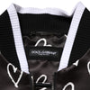 Dolce & Gabbana Black Polyester Heart Print Bomber Jacket