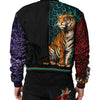 Dolce & Gabbana Multicolor Tiger Print Men Bomber Jacket