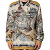 Dolce & Gabbana Multicolor Italian Motif Men Bomber Jacket