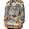 Dolce & Gabbana Multicolor Italian Motif Men Bomber Jacket