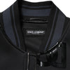 Dolce & Gabbana Black Wool Logo DG Mania Men Bomber Jacket