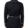Dolce & Gabbana Dark Blue DG Embroidery Jacket Robe Blazer
