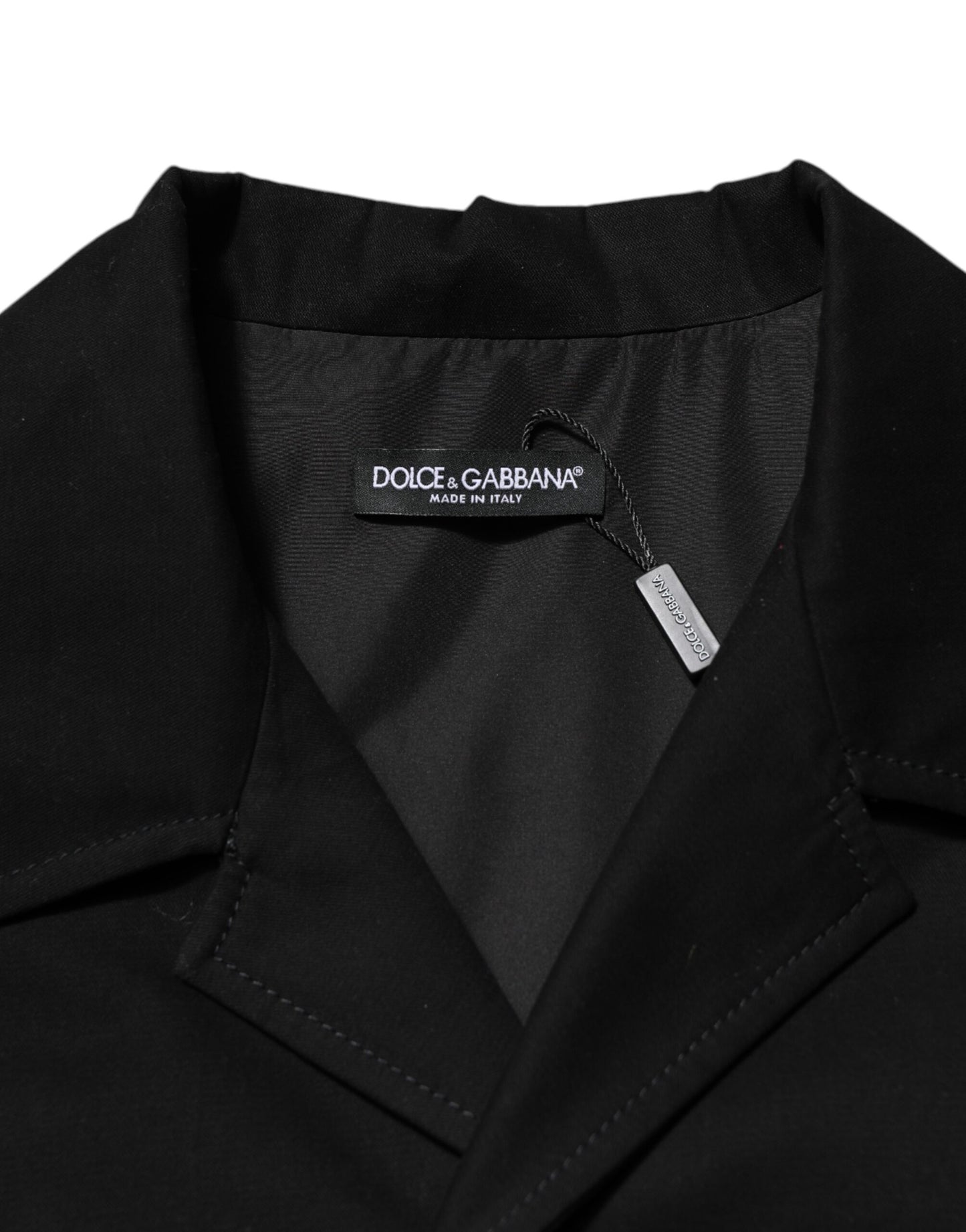 Dolce & Gabbana Black Short Sleeve Button Men Casual Shirt