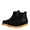 Dolce & Gabbana Black Calf Suede Slip On Ankle Boots Shoes