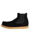Dolce & Gabbana Black Calf Suede Slip On Ankle Boots Shoes