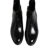 Dolce & Gabbana Black Chelsea Leather Mid Calf Boots Shoes