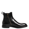 Dolce & Gabbana Black Chelsea Leather Mid Calf Boots Shoes