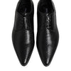 Dolce & Gabbana Black Exotic Leather Lace Up Derby Shoes