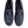 Dolce & Gabbana Blue Suede Leather Loafers Moccasin Shoes