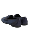 Dolce & Gabbana Blue Suede Leather Loafers Moccasin Shoes
