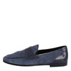 Dolce & Gabbana Blue Suede Leather Loafers Moccasin Shoes