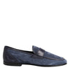 Dolce & Gabbana Blue Suede Leather Loafers Moccasin Shoes
