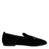 Dolce & Gabbana Black Suede Cross Slip On Loafers Dress Shoes