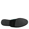 Dolce & Gabbana Green Velvet Cross Embellished Slippers Shoes