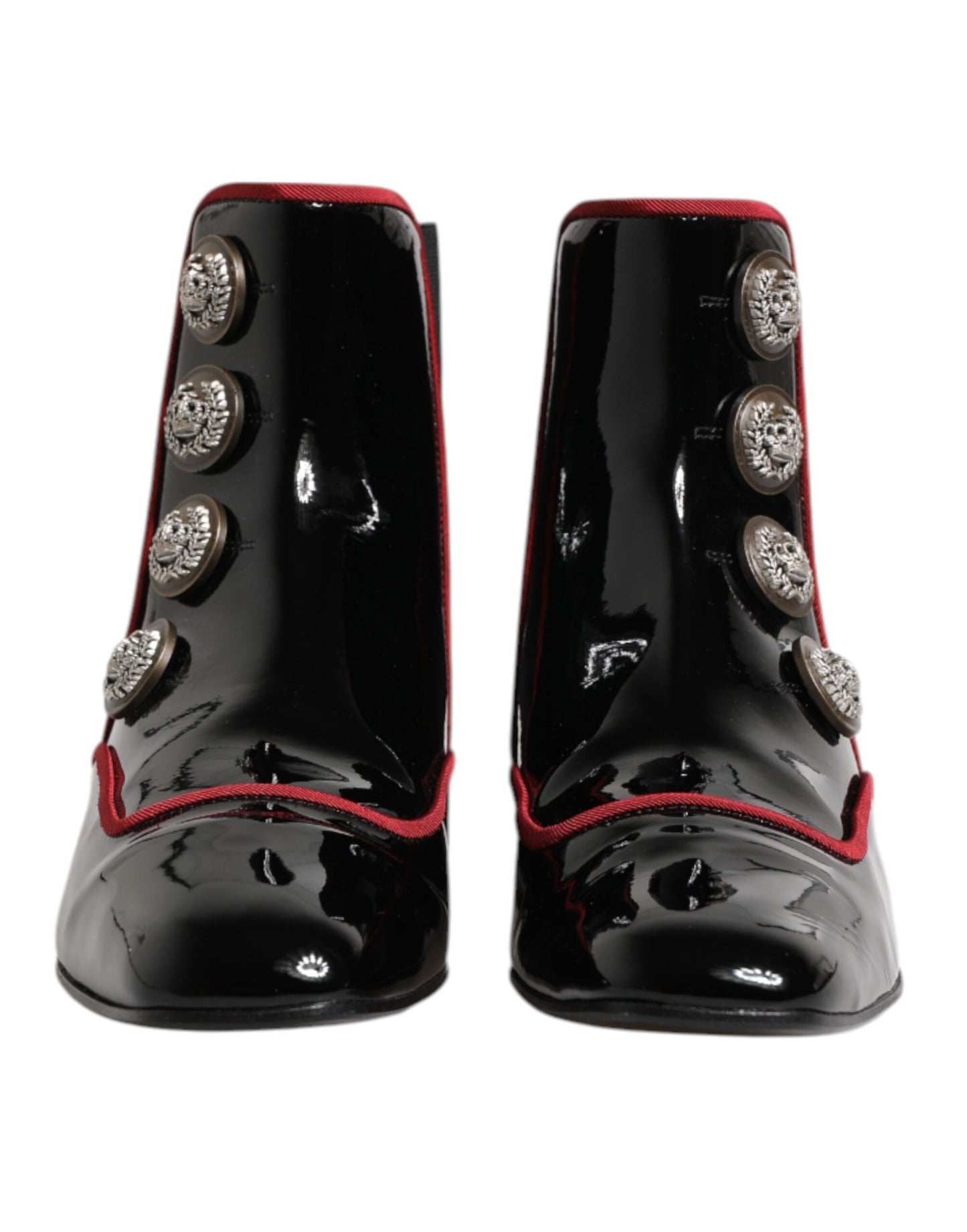 Dolce & Gabbana Black Jackie Buttoned Chelsea Boots Shoes