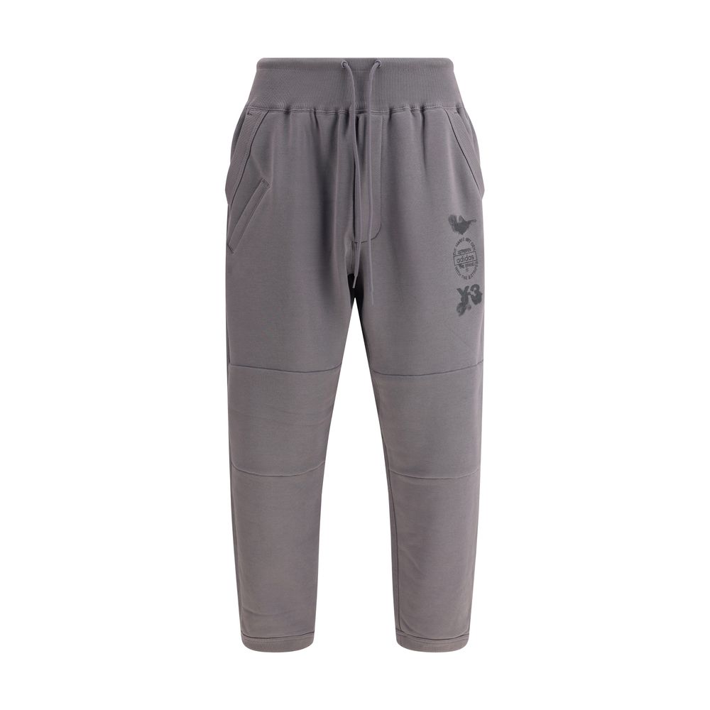 Y-3 Graue Jogginghose aus Baumwolle (Trainingshose)