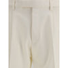 ZEGNA White Cotton Dress Pants