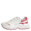 Dolce & Gabbana White Pink Daymaster Low Top Sneakers Shoes