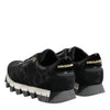 Dolce & Gabbana Black Gray Leopard Low Top Sneakers Shoes