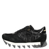 Dolce & Gabbana Black Gray Leopard Low Top Sneakers Shoes