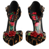 Dolce & Gabbana Brown Leopard Crystal Roses Pumps Shoes