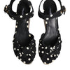 Dolce & Gabbana Multicolor Fish Polka Dot Wedge Sandals Shoes