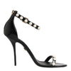 Dolce & Gabbana Black KEIRA Pearl Embellished Sandals Shoes