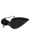 Dolce & Gabbana Black Mesh T-strap Stiletto High Heels Shoes