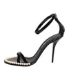 Dolce & Gabbana Black KEIRA Pearl Embellished Sandals Shoes