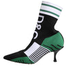 Dolce & Gabbana Green Stretch Sock Style Ankle Boots Shoes