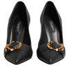 Dolce & Gabbana Black Devotion Leather Heels Pumps Shoes
