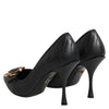Dolce & Gabbana Black Devotion Leather Heels Pumps Shoes