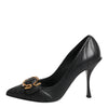 Dolce & Gabbana Black Devotion Leather Heels Pumps Shoes