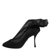 Dolce & Gabbana Black Silk Stretch Mesh Sock Boots Shoes