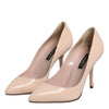 Dolce & Gabbana Beige Patent Leather Stiletto Heel Pumps Shoes