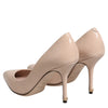 Dolce & Gabbana Beige Patent Leather Stiletto Heel Pumps Shoes