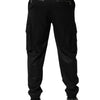 Dolce & Gabbana Solid Black Cargo Jogger Men Sweatpants Pants